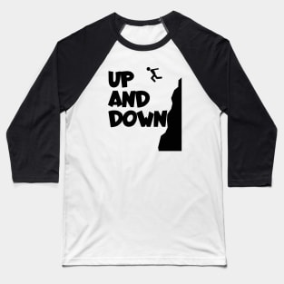 Cliff jumping up and down Baseball T-Shirt